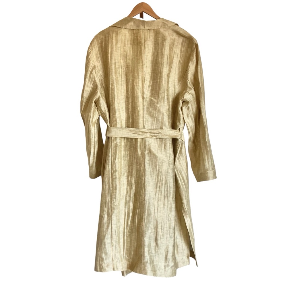Chico's Linen Blend Open Front Belted Duster Jacket size 4 (20/22) - Picture 2 of 8